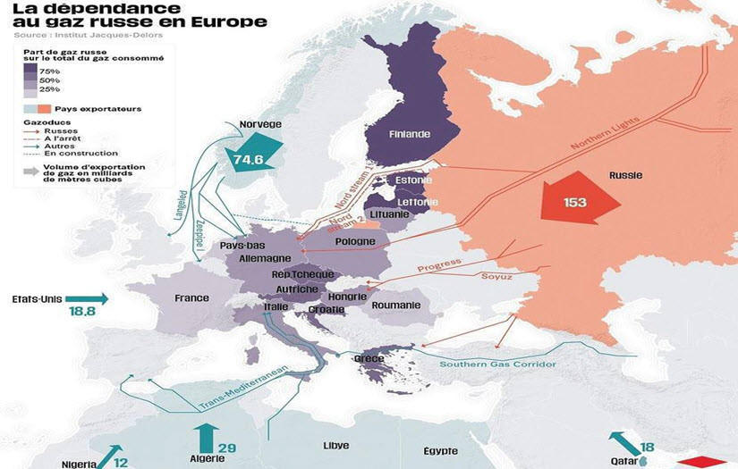 Карта россии и европы 2022